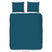 HIP Dekbedovertrek Uni 200x200|220 cm petrolblauw