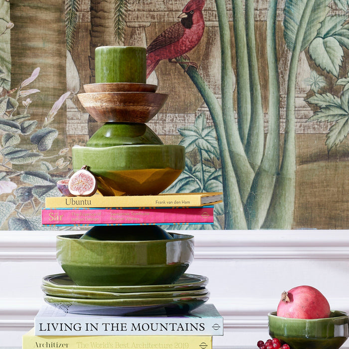 Mica Decorations Rhea Schaal - Ø12,5 cm - Keramiek - Groen