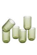 Mica Decorations Merlot Drinkglas - Set van 6 - 400 ml - Lichtgroen