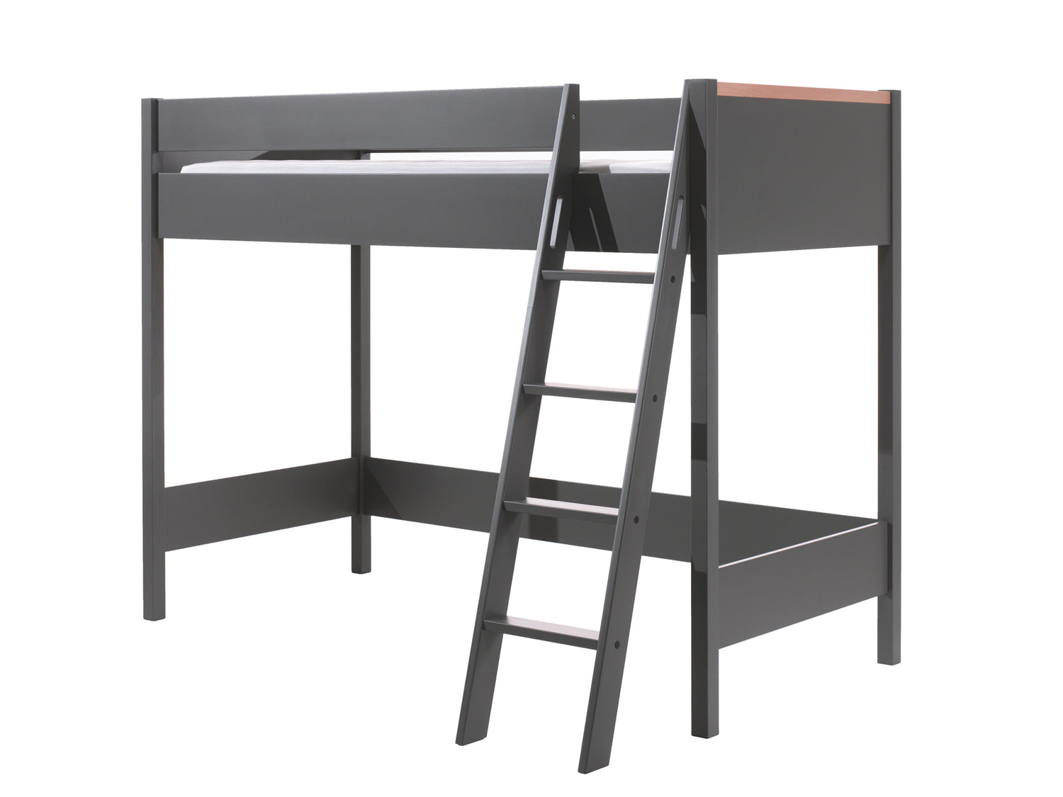 Vipack London Hoogslaper 90 x 200 cm - Antraciet