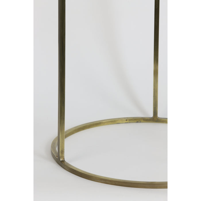 Light&living Zuil S|2 Ø32x82+Ø41x102 cm RICARDO wit marmer+ant. brons