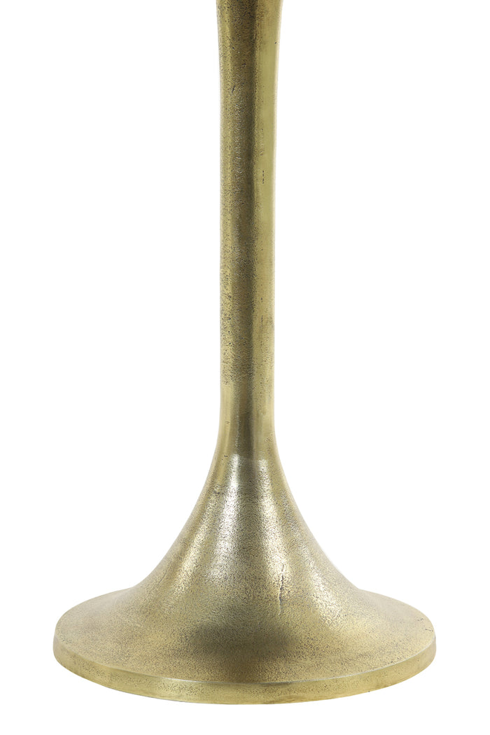 Light&living Bijzettafel Ø48x53 cm RICKERD wit marmer+antiek brons