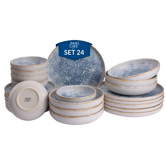 James Cooke - Azure Vintage - Serviesset - 6 persoons - 24 delig
