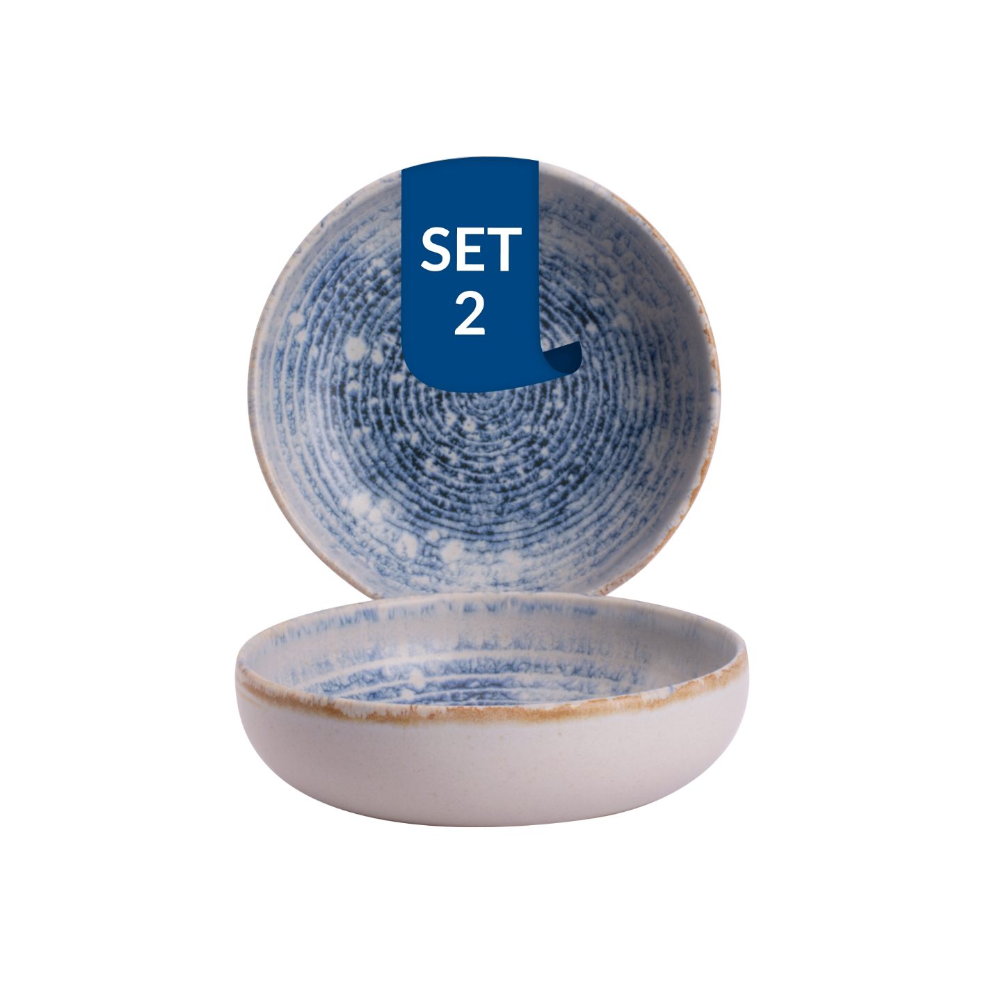 James Cooke - Azure Vintage - Schaal - Kom - 2 stuks - ø 16 cm