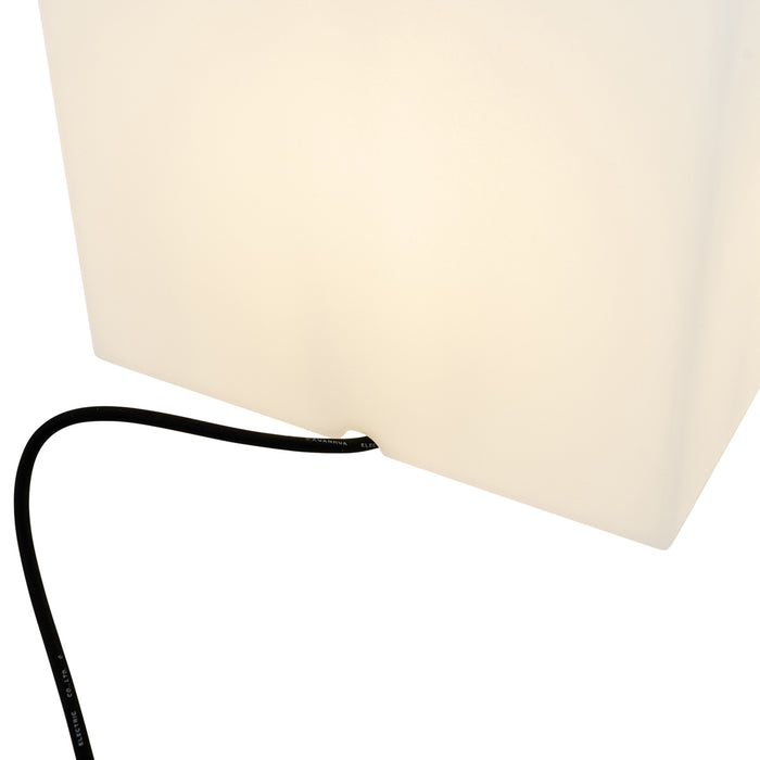 QAZQA Set van 2 buiten vloerlampen wit 30 en 38 cm vierkant IP44 -