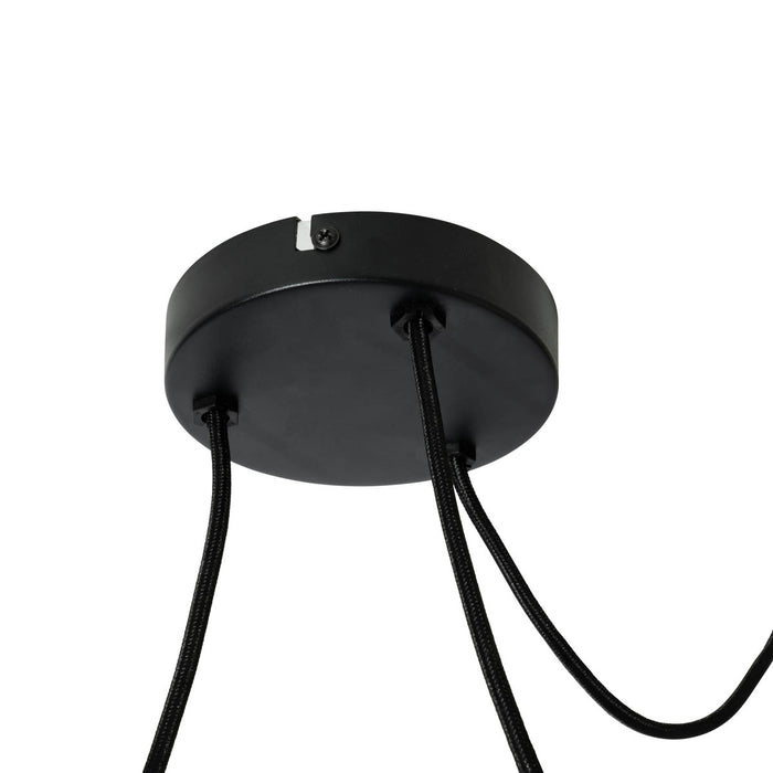 QAZQA Japandi hanglamp wit zijden 30cm 3-lichts - Plu