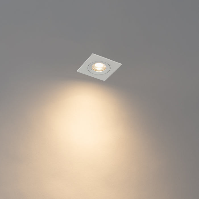 QAZQA Set van 6 inbouwspots wit vierkant GU10 50mm IP44 - Xena