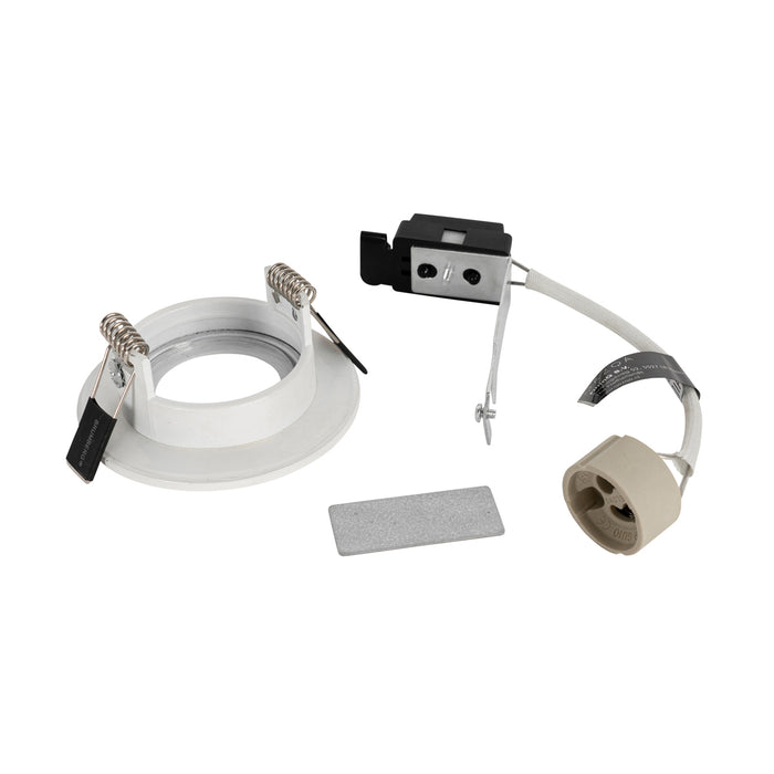 QAZQA Set van 12 inbouwspots wit rond GU10 50mm IP44 - Xena