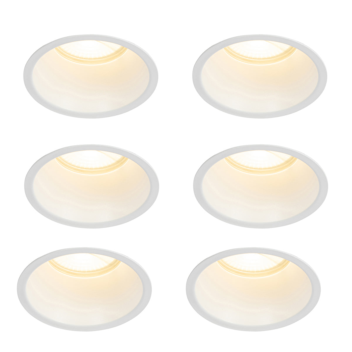 QAZQA Set van 6 inbouwspots wit GU10 70mm IP44 - Dept