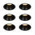 QAZQA Set van 6 inbouwspots zwart GU10 50mm IP44 - Dept