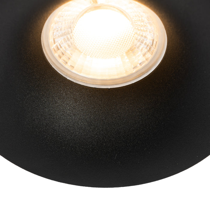 QAZQA Set van 12 inbouwspots zwart GU10 50mm - Gijs