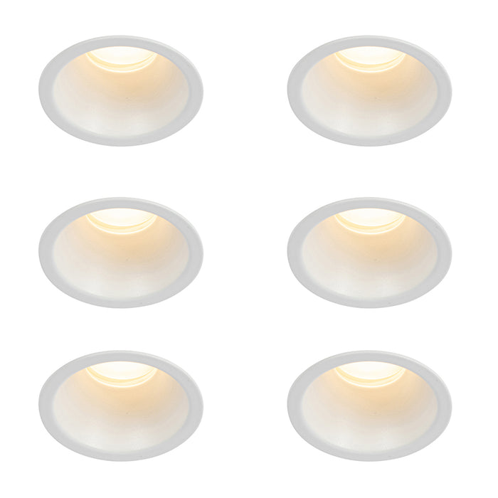 QAZQA Set van 6 inbouwspots wit GU10 35mm IP44 - Dept