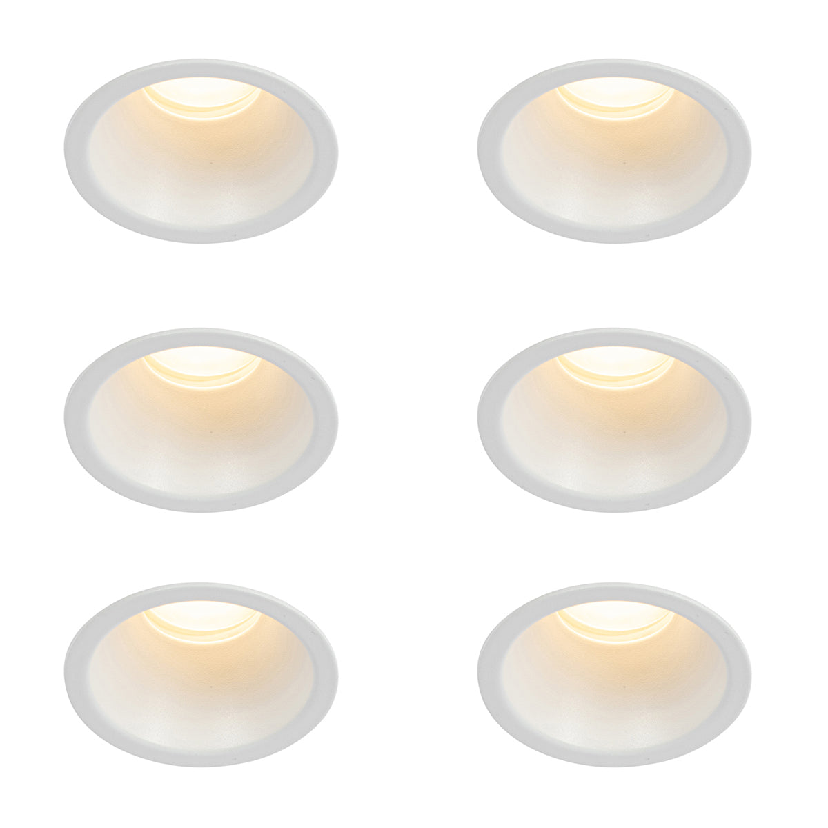 QAZQA Set van 6 inbouwspots wit GU10 35mm IP44 - Dept