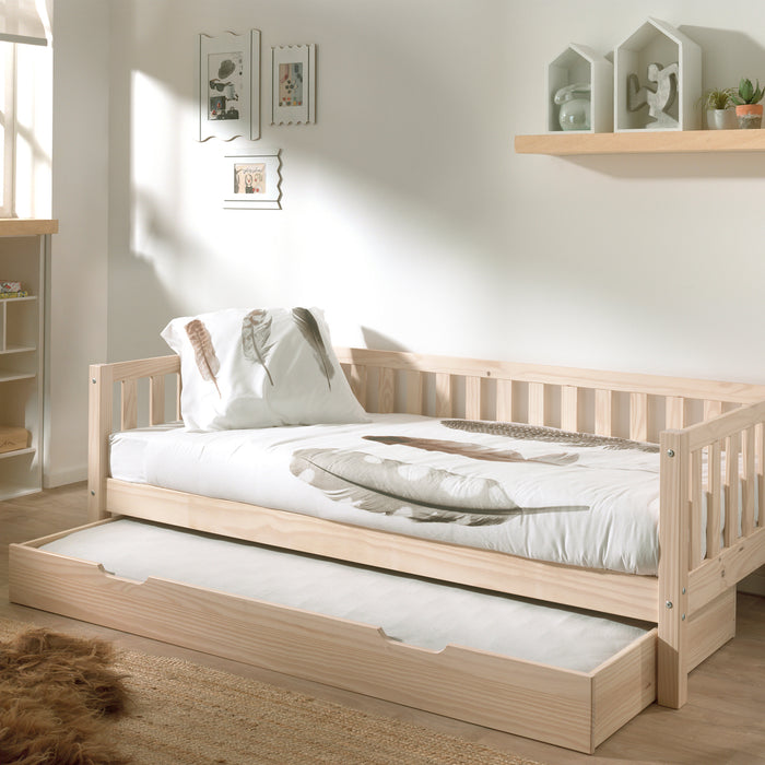 Vipack Fritz Kajuitbed met Bedlade 90 x 200 cm - Milky Pine