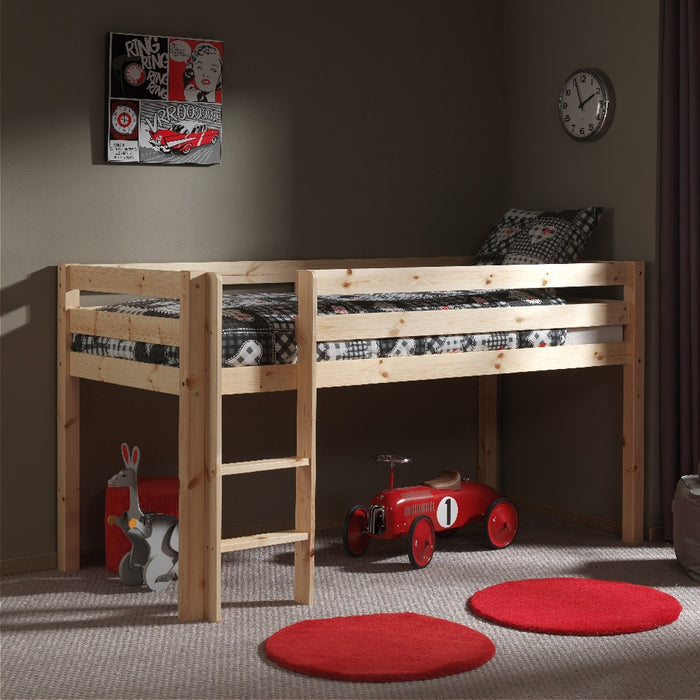 Vipack Pino Halfhoogslaper met Ladder 90 x 200 cm - Naturel