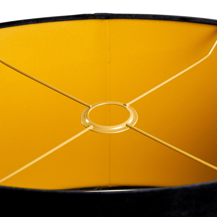 QAZQA Velours lampenkamp zwart ovaal 50|33|25