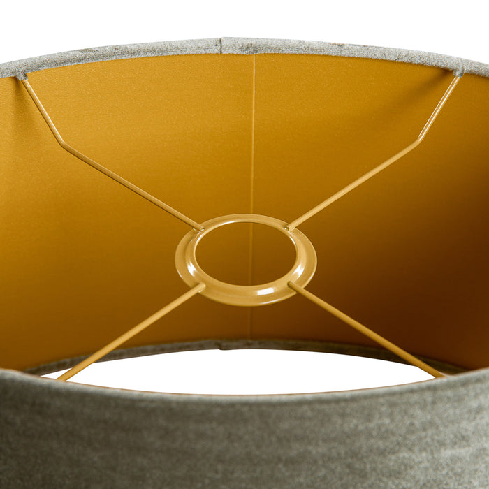 QAZQA Velours lampenkap groen met gouden binnenkant ovaal 35|23|18