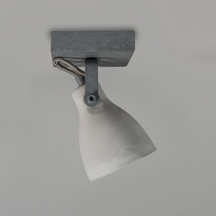QAZQA Set van 4 industriële spots grijs beton 1-lichts - Creto