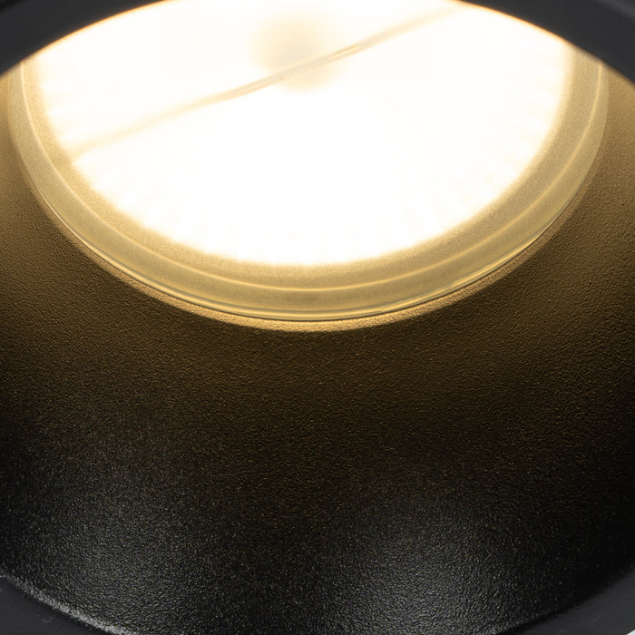 QAZQA Set van 12 inbouwspots zwart GU10 70mm IP44 - Dept