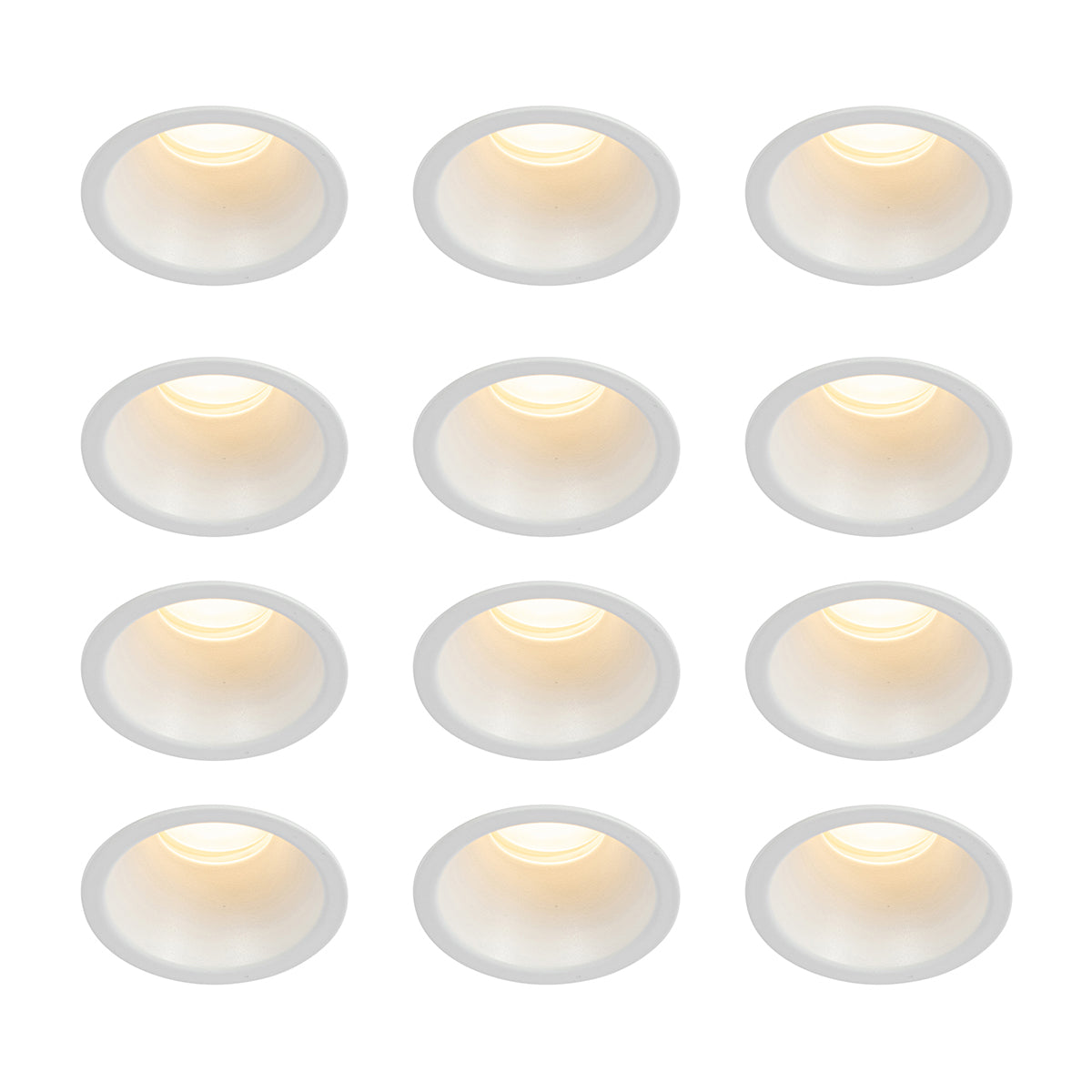 QAZQA Set van 12 inbouwspots wit GU10 35mm IP44 - Dept