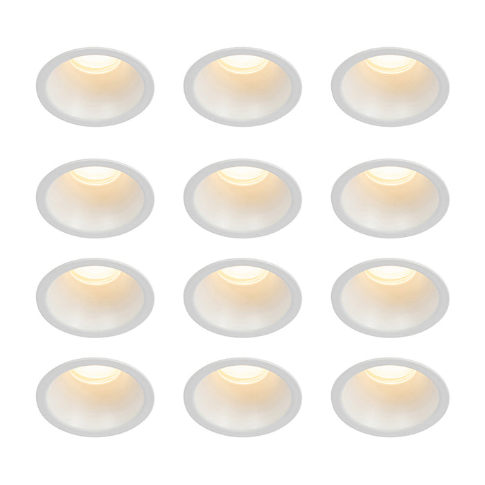 QAZQA Set van 12 inbouwspots wit GU10 35mm IP44 - Dept