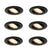 QAZQA Set van 6 inbouwspots zwart GU10 35mm - Edu