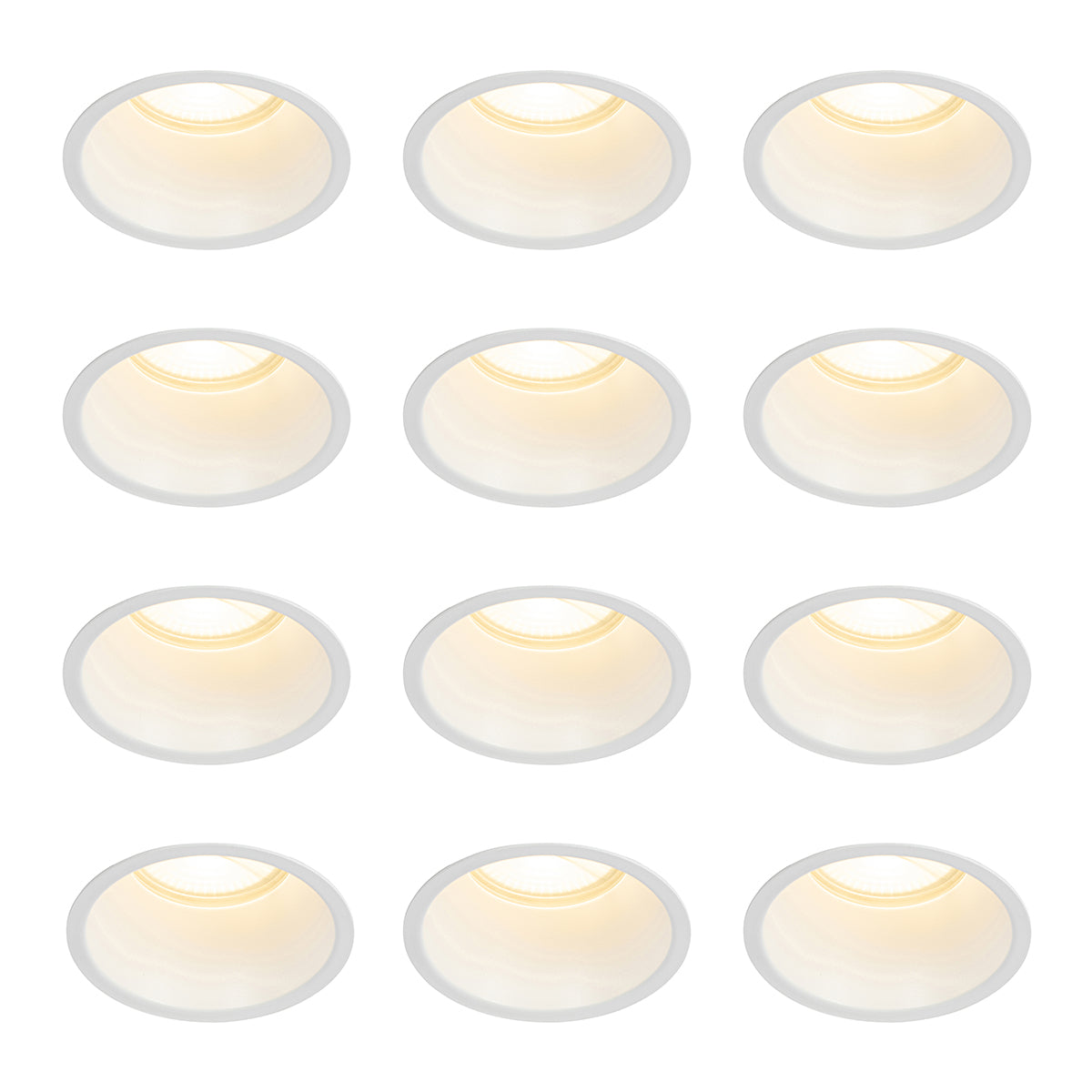 QAZQA Set van 12 inbouwspots wit GU10 70mm IP44 - Dept