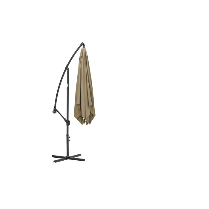 Garden Impressions Corfu parasol 250x250 - donker grijs - taupe