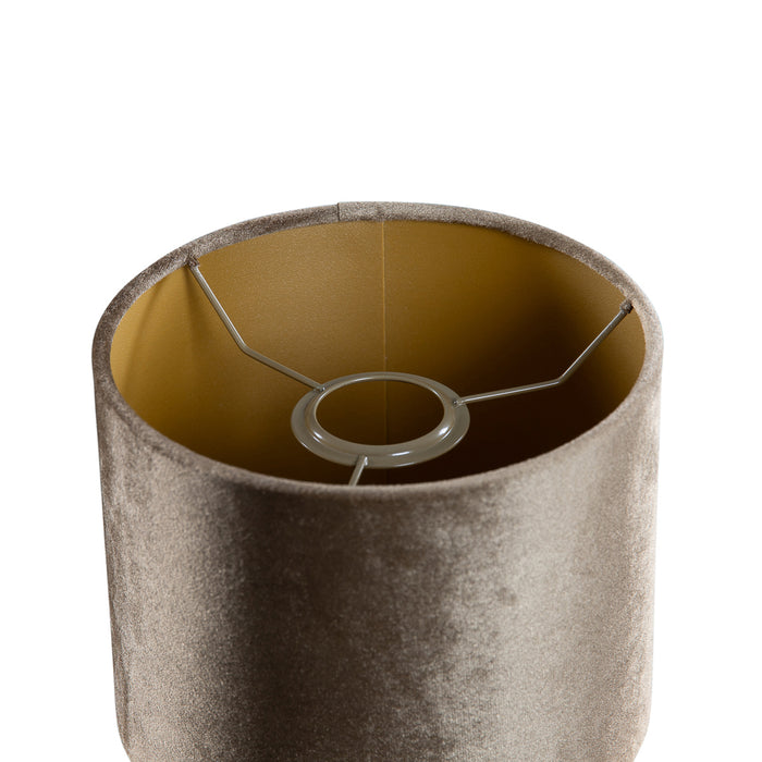 QAZQA Velours lampenkap brons met gouden binnenkant 18|18|14