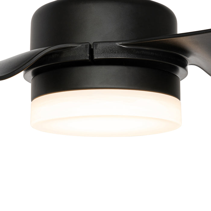 QAZQA Plafondventilator zwart 86.7cm incl. LED dimbaar met