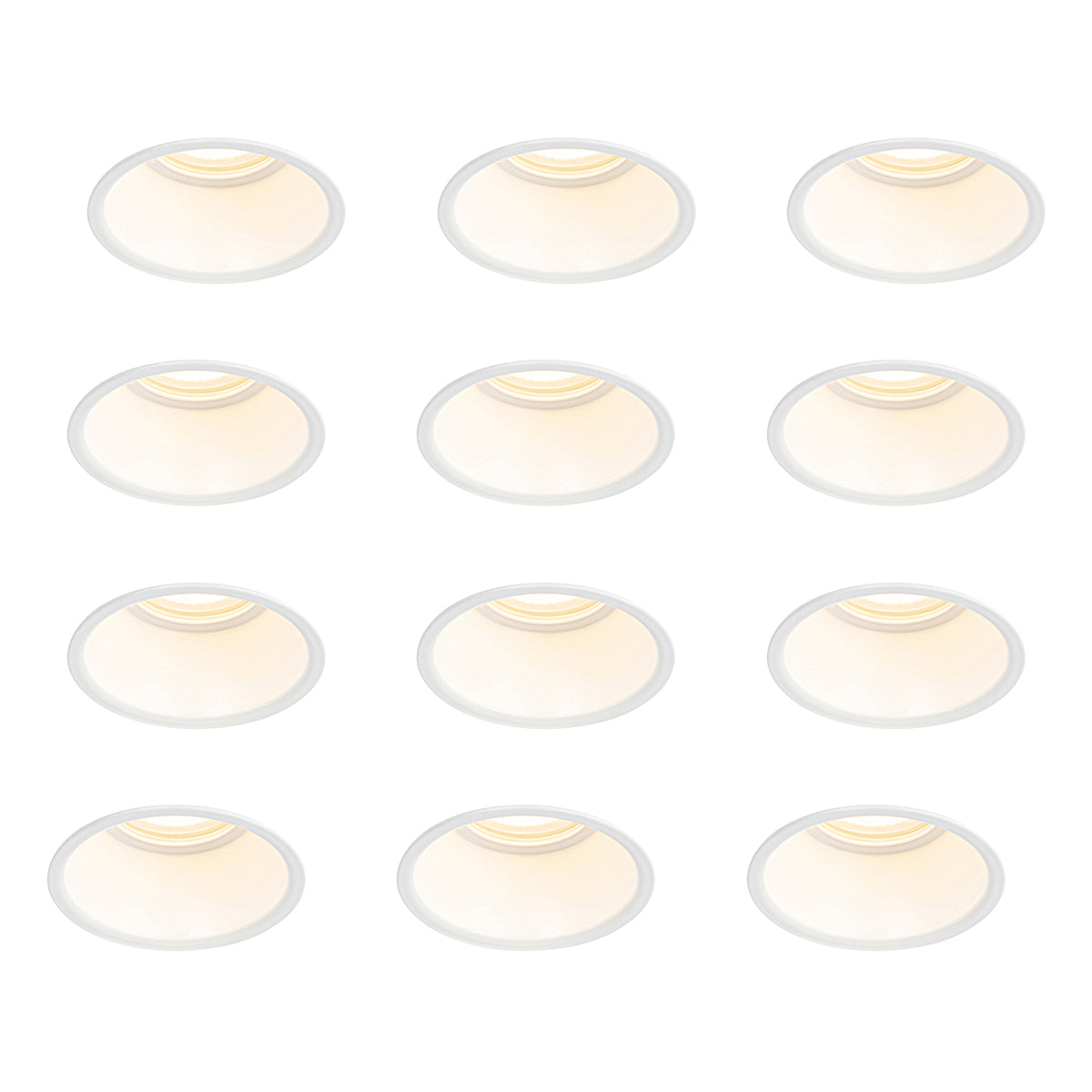 QAZQA Set van 12 inbouwspots wit GU10 50mm IP44 - Dept