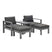 Garden Impressions Riga balkon loungeset 5-delig - grijs