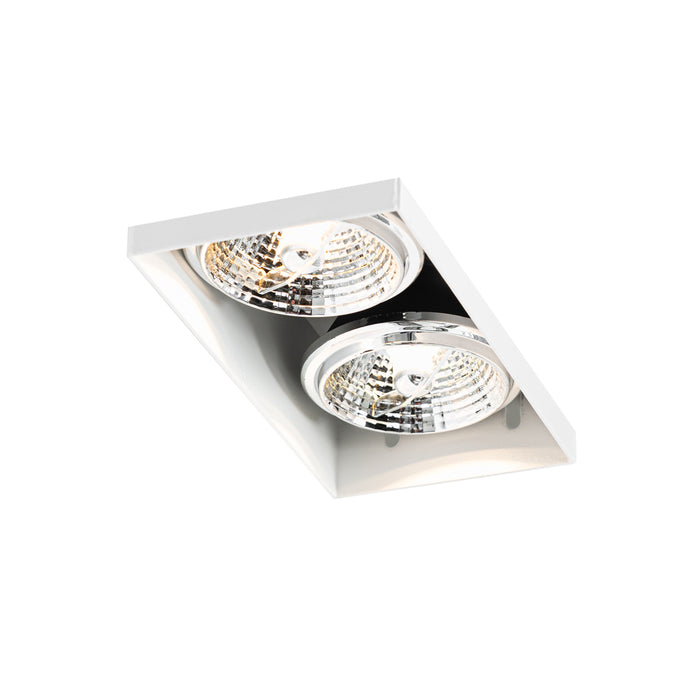 QAZQA Set van 6 inbouwspots wit GU10 70mm 2-lichts trimless - Oneon