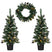 Black Box Trees Norton 2 Kunstkerstbomen|1 Kerstkrans - LED -H90xØ45cm