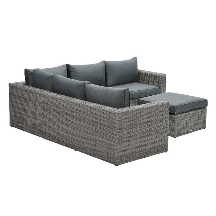 Orangebird loungeset - 4-delig - organic grey - reflex black