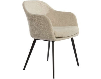 Light&living Eetkamerstoel 59x58,5x82 cm LEONE bouclé licht beige-z...