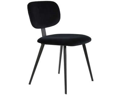 Light&living Eetkamerstoel 55,5x45,5x80 cm AALIYAH velvet zwart-zwart