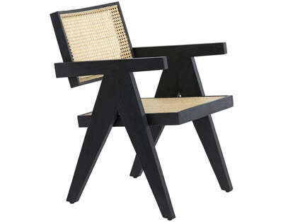 Light&living Stoel 56x53x79 cm MORAZAN hout zwart+rotan naturel