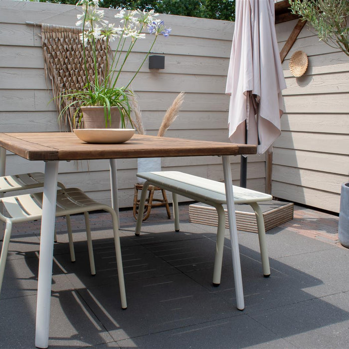 Metalen tuinstoel Max XXL ivoor - doos per 2 stuks