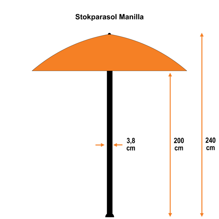 Garden Impressions Manilla parasol Ø250 cm - olijf