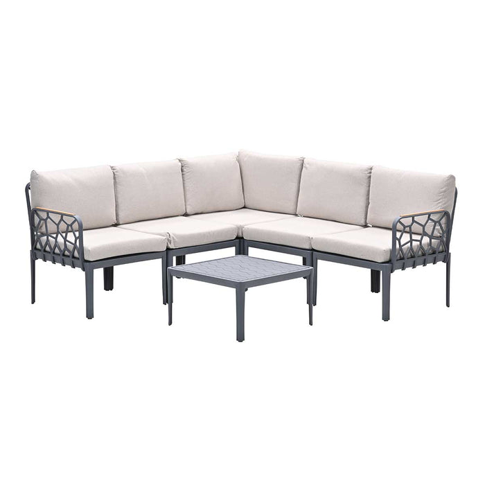 Garden Impressions Hareno loungeset 6-delig - antraciet