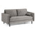 Kave Home - 2-zitsbank Debra grijs velvet 182 cm