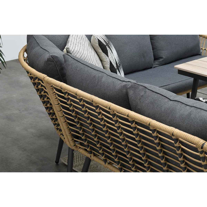 Margriet lounge-diningset - 6-delig - natural - mystic grey