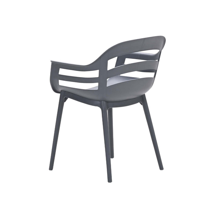 Garden Impressions Sunny tuinstoel donker grijs - 2 stuks