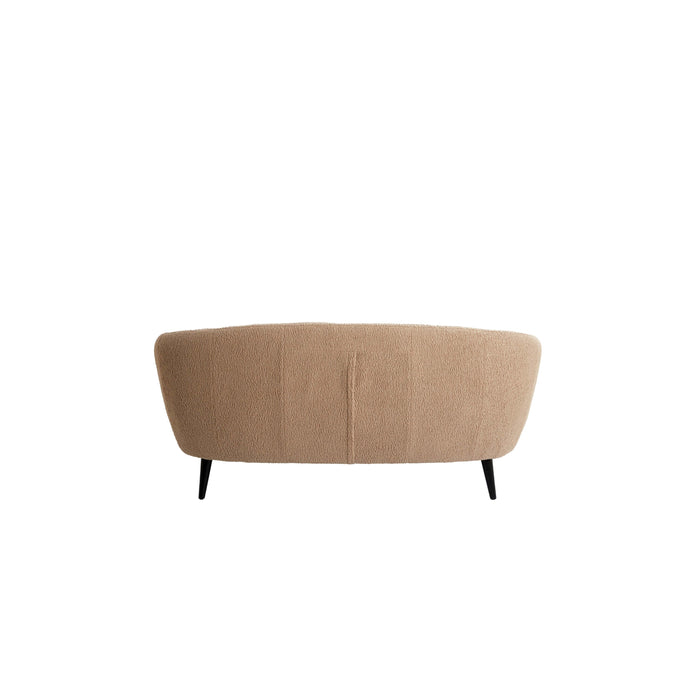 Light&living Bank 160x72x79 cm ALMOND teddy zand+hout zwart
