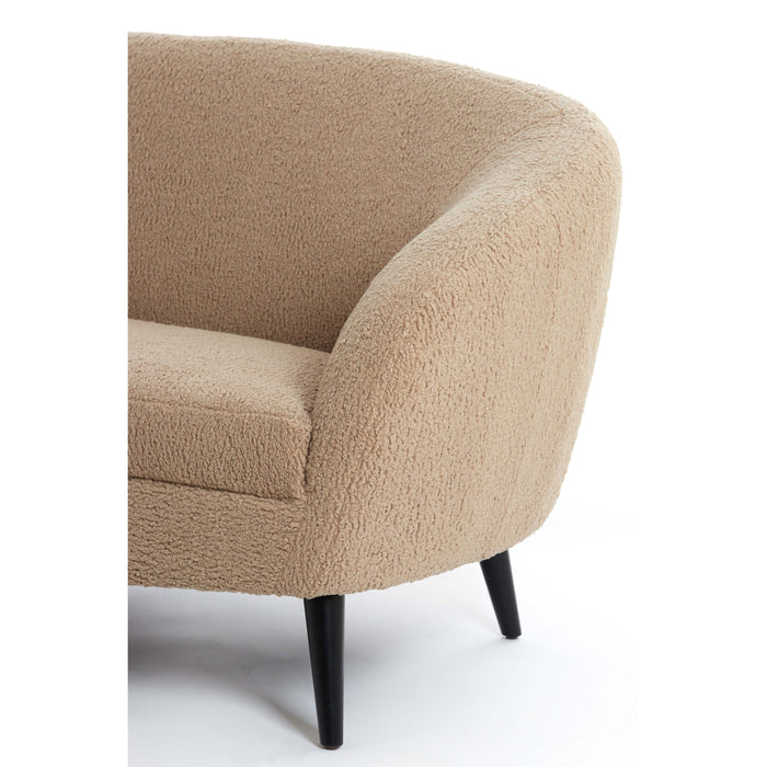 Light&living Bank 160x72x79 cm ALMOND teddy zand+hout zwart