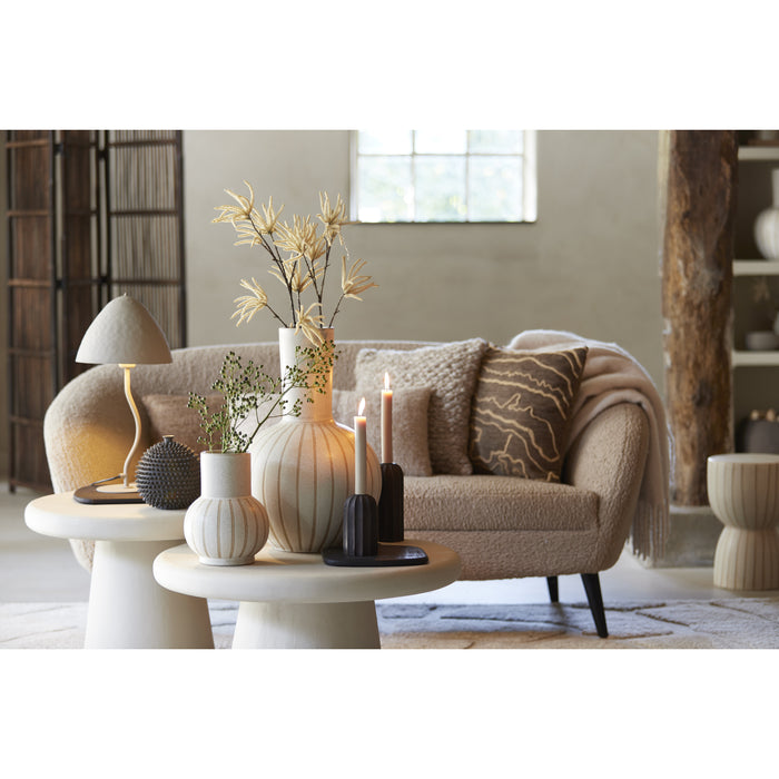 Light&living Bank 160x72x79 cm ALMOND teddy zand+hout zwart