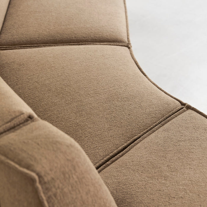 Tikamoon - Modulaire 4-zitsbank Dario in camelkleurige stof