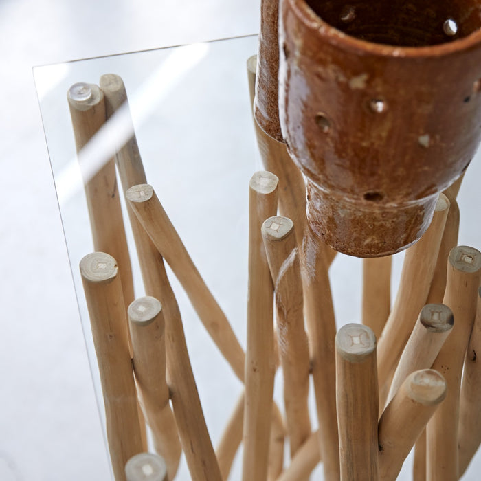 Tikamoon - River - Massief teakhouten bijzettafel