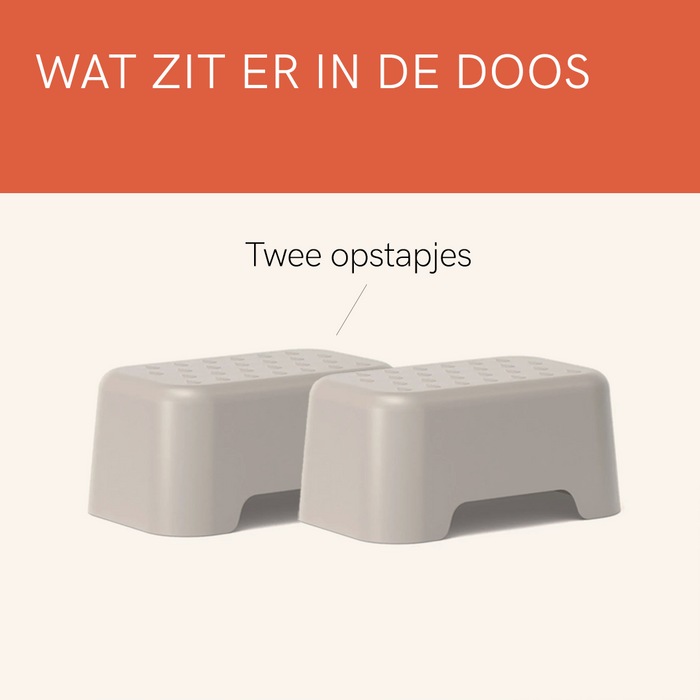 Ekobo Baño Kinderopstapje Bamboevezel 32x19x15 cm - Stone